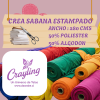 TELA CREA SABANA ESTAMPADO